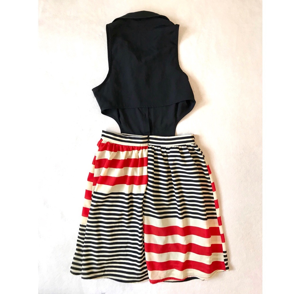 ✨HP✨Lush Black Collared Sleeveless Open Back Dress - Picture 6 of 8